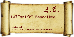 László Benedikta névjegykártya